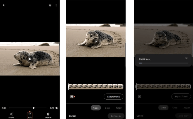 AI Video Stabilizer - Google Photos