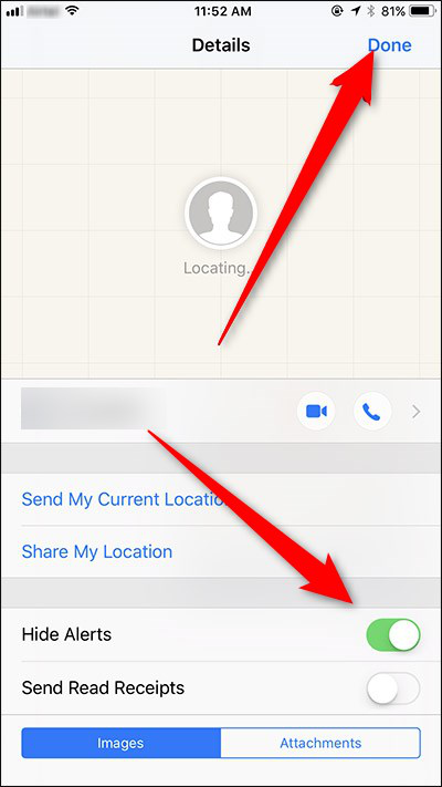 How to Hide Alerts in Messages App on iPhone in iOS 11 - Step 3