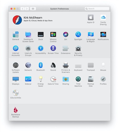 Click on Apple ID on Mac