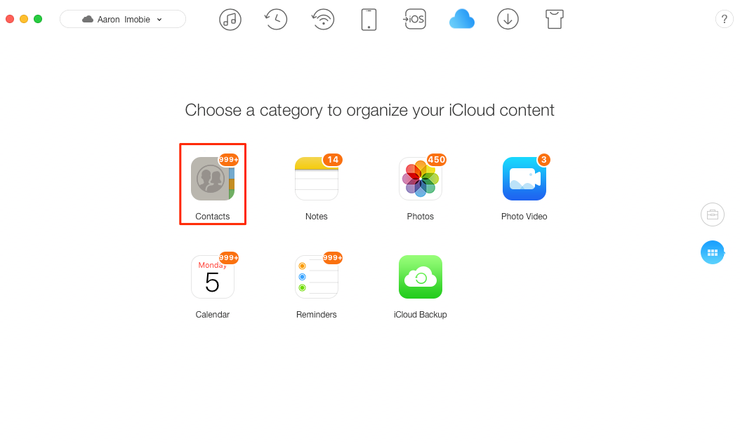 How to Get Contacts from iCloud – Step 2