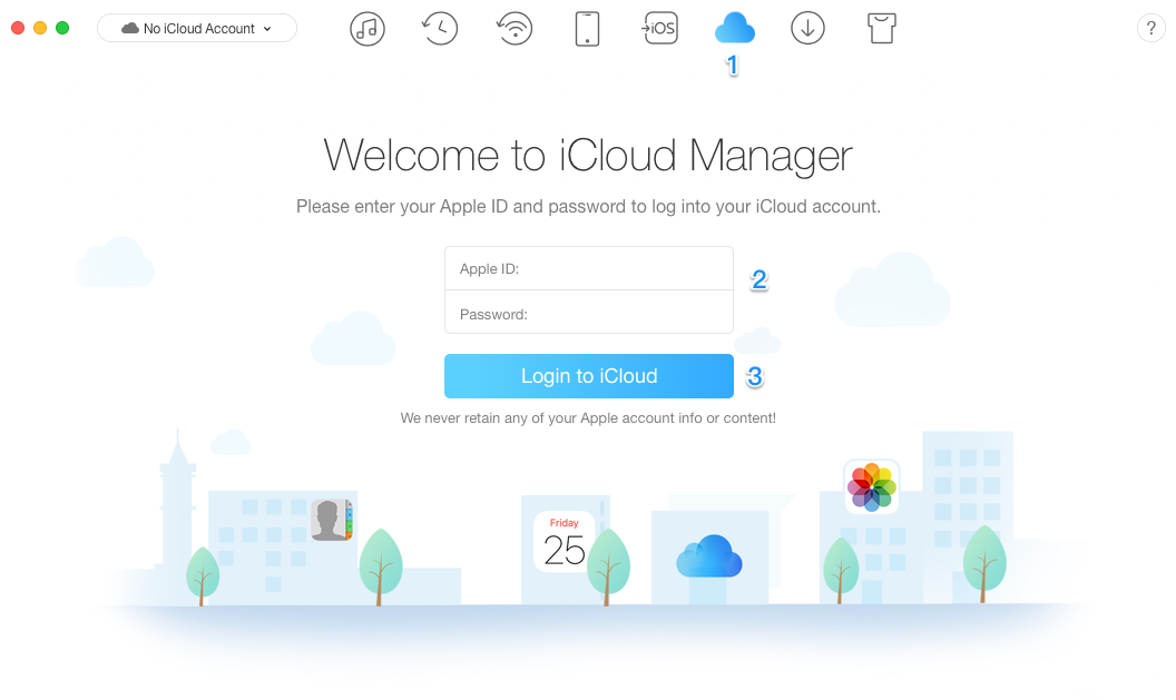 How to Get Contacts from iCloud with AnyTrans – Step 2