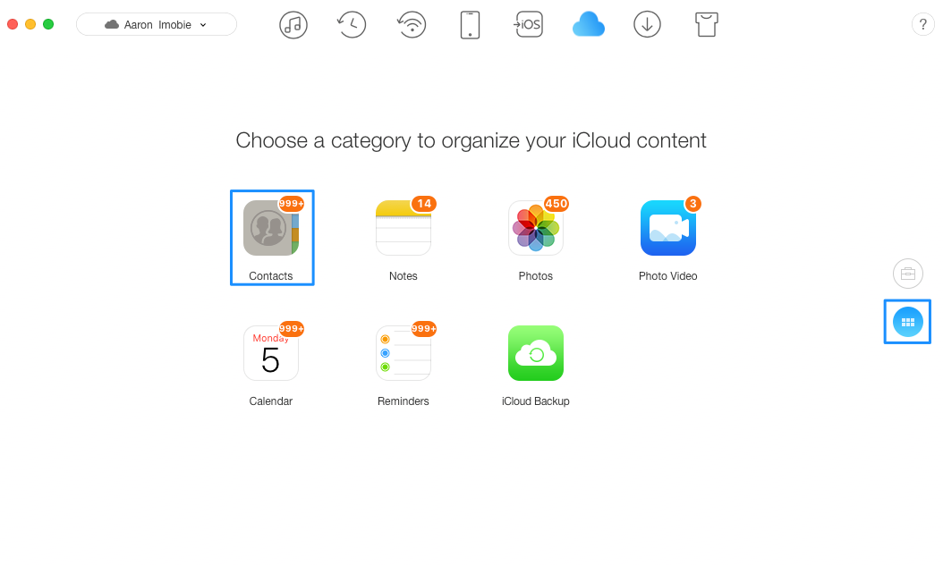 How to Access iCloud Contacts with AnyTrans – Step 2