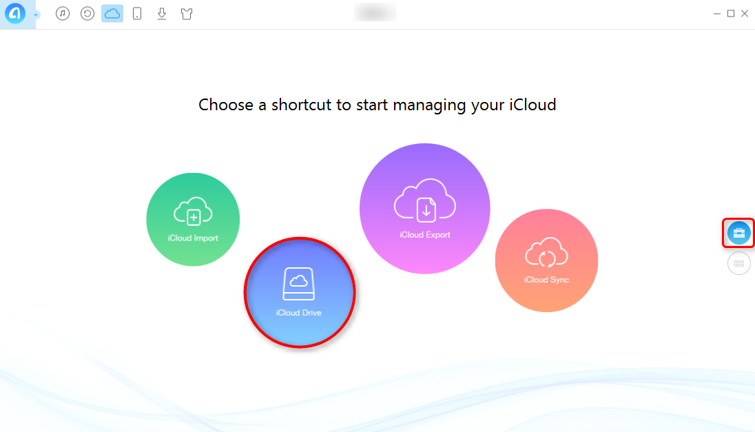 How to Access iCloud Drive with AnyTrans - Step 2