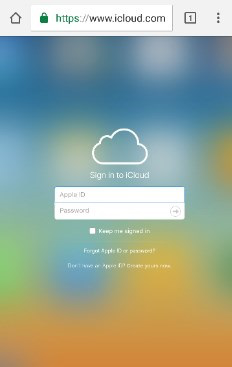 How to Access iCloud on Android Phone via Browser - Step 3