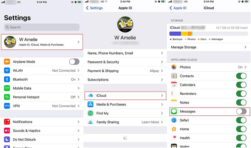 How to Back up iPhone Messages to iCloud