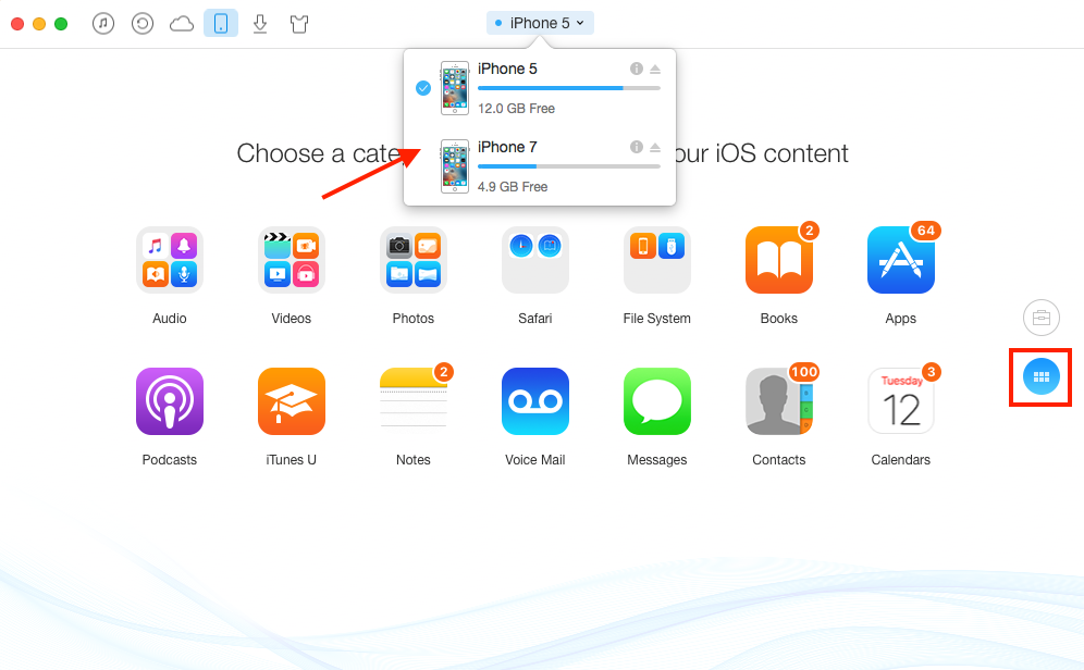 How to Transfer Photos from iPhone to iPhone – Step 1