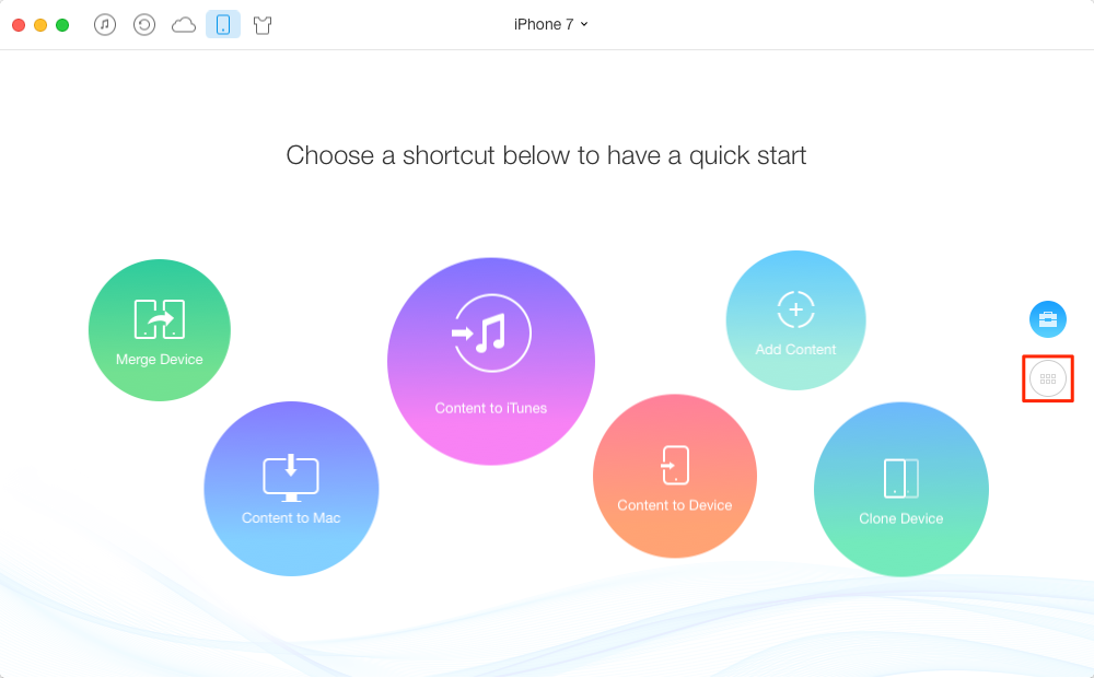 How to Backup Contacts on iPhone 7 with AnyTrans – Step 1