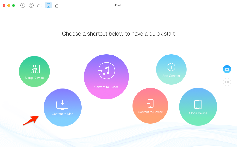 How to Backup iPad to Laptop with AnyTrans – Step 1