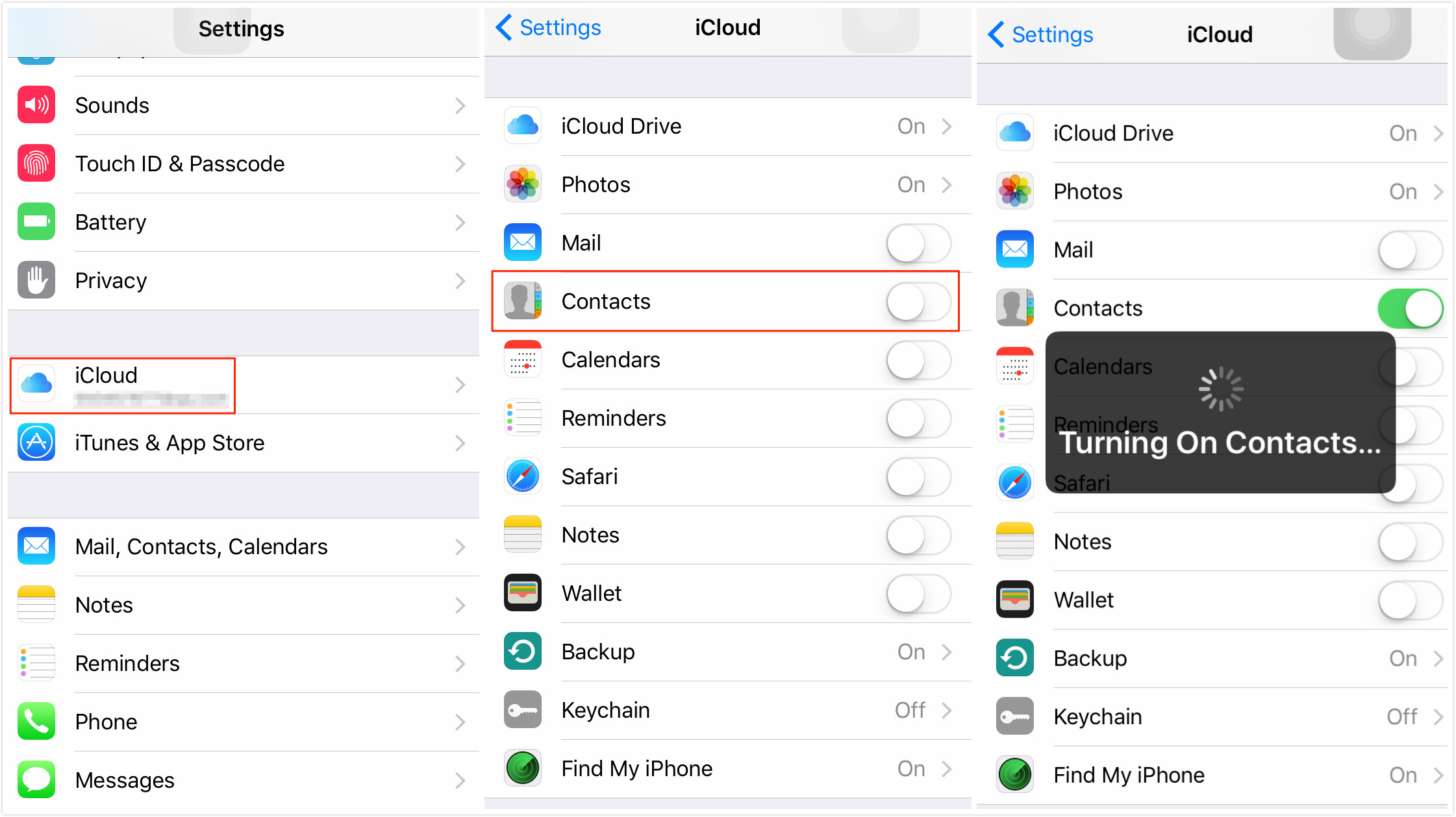 Quick Tutorial - How to Backup iPhone 6s Contacts to iCloud