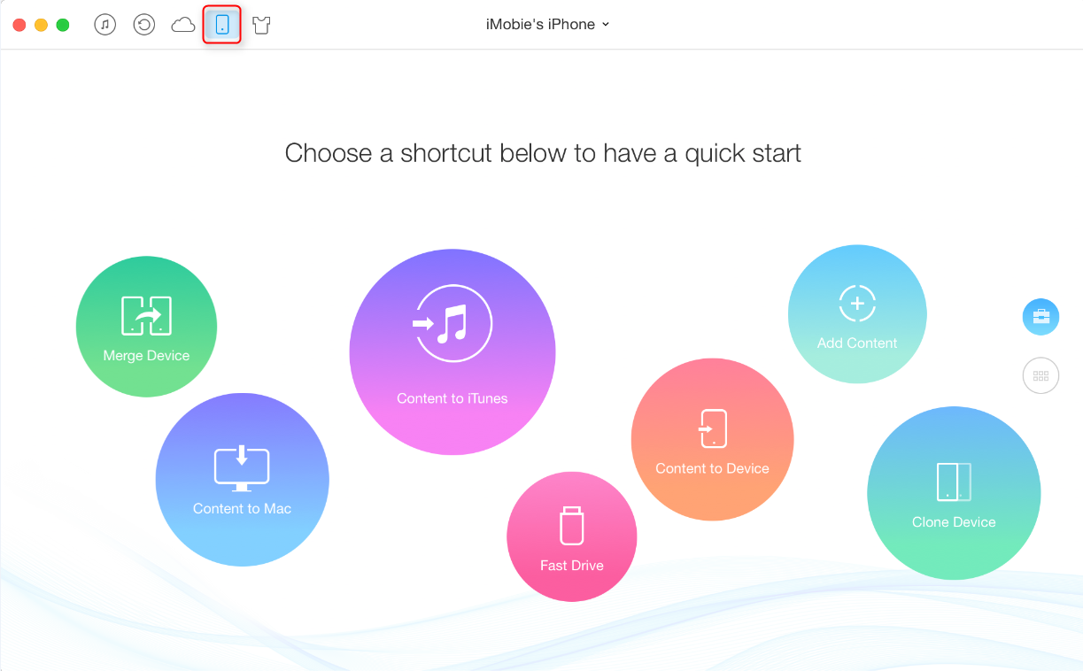 How to Backup iPhone Data to iCloud with AnyTrans - Step 1