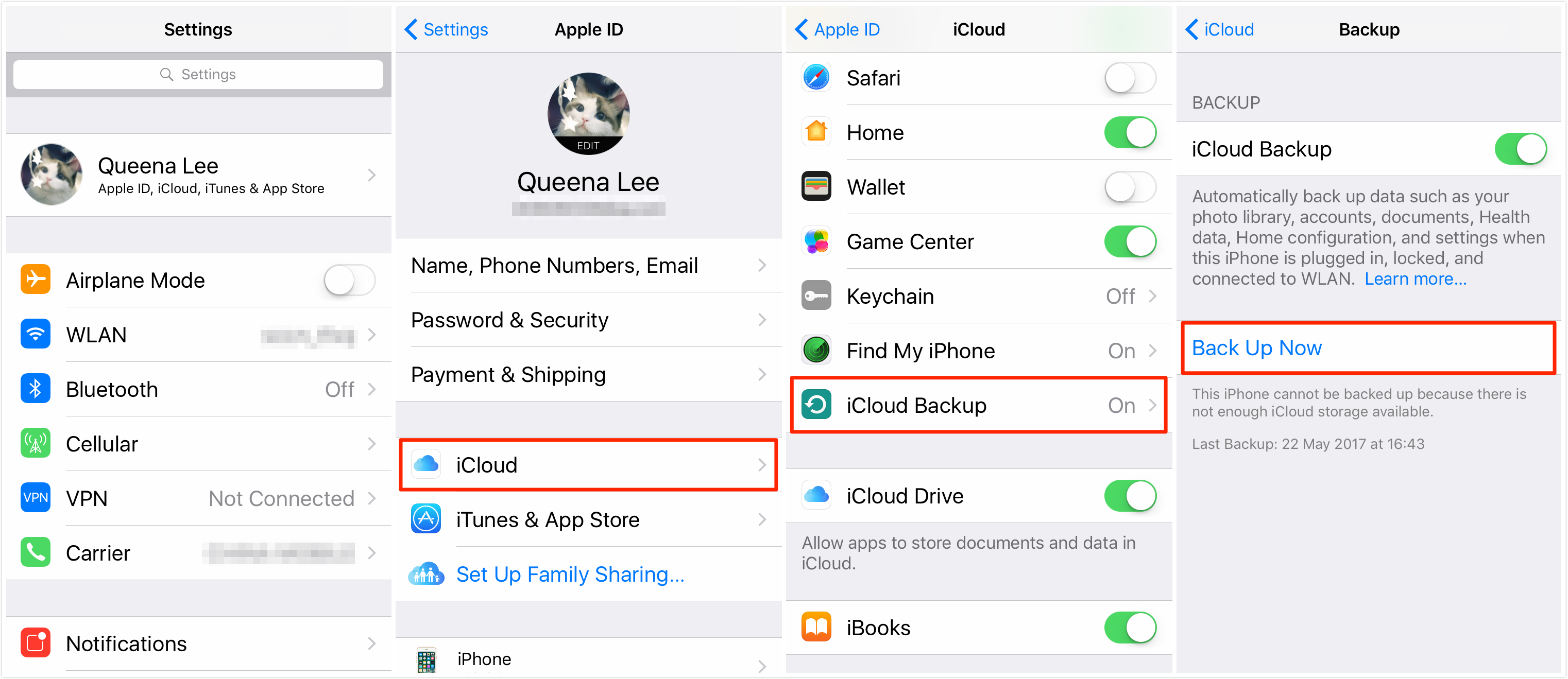 How to Backup iPhone 6/6s/4/4s/5/5s/5c/SE/7/8/X to iCloud