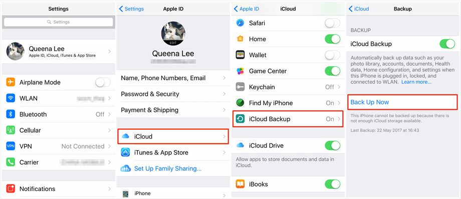 How to Backup iPhone Without Computer - Backup iPhone with iCloud