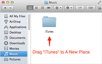Backup iTunes library to a new place