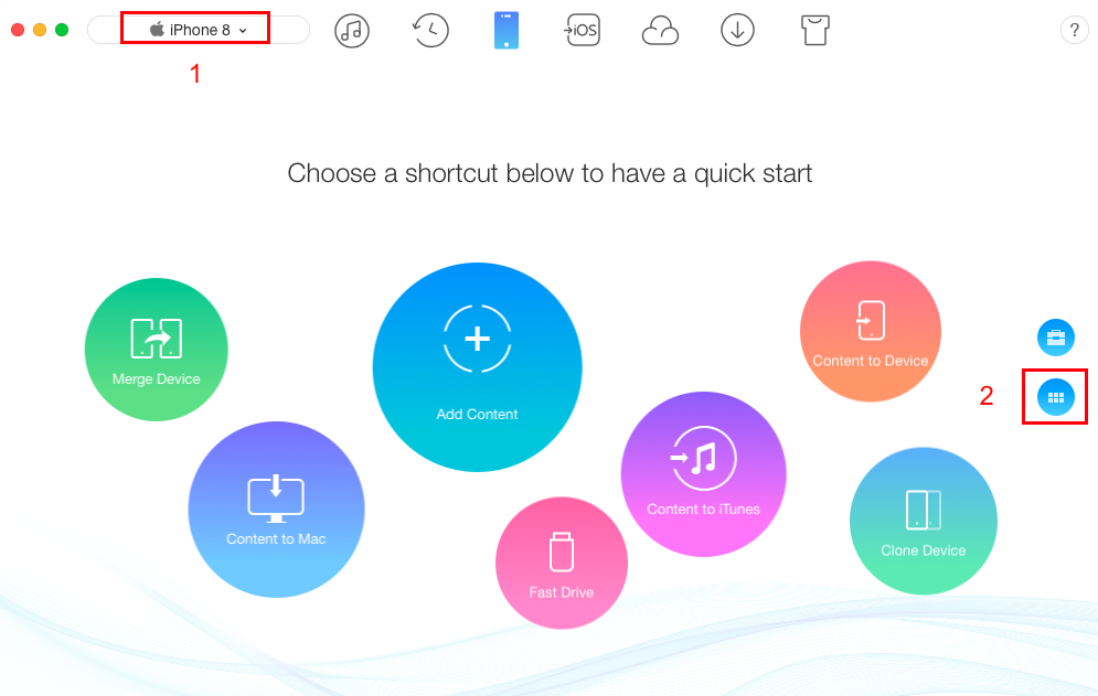 How to Backup iPhone 8/X Photos to Computer Without iTunes - Step 1