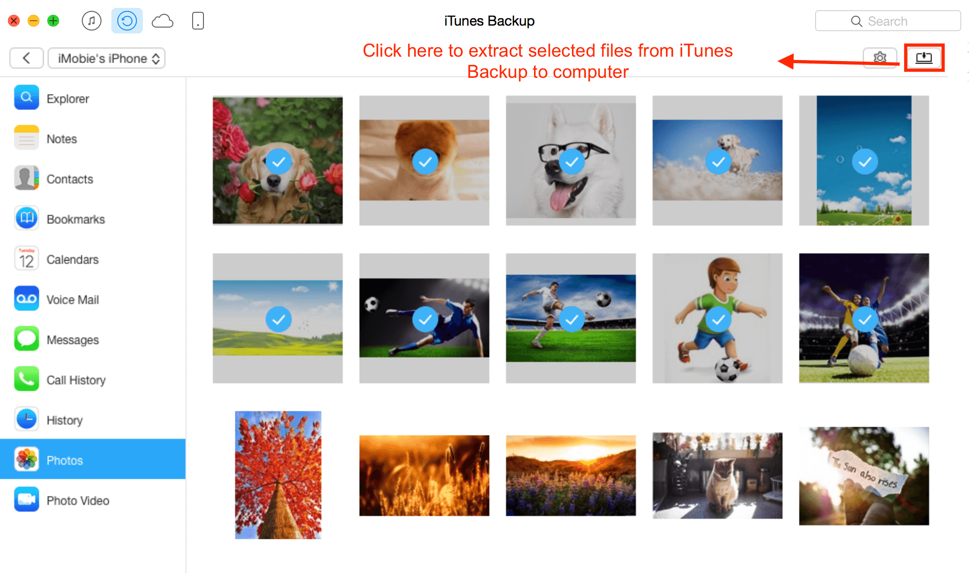 How to Extract Data from iTunes Backup with AnyTrans - Step 3