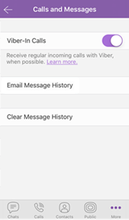 Send messages history via email