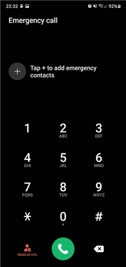 Emergency Dialer Page