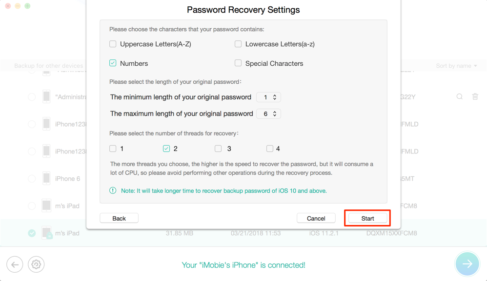 How to Bypass a Forgotten iPhone Backup Password - Step 2