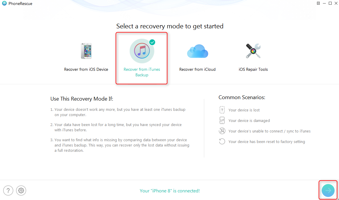 How to View and Extract Data from iTunes Backup - Step 1