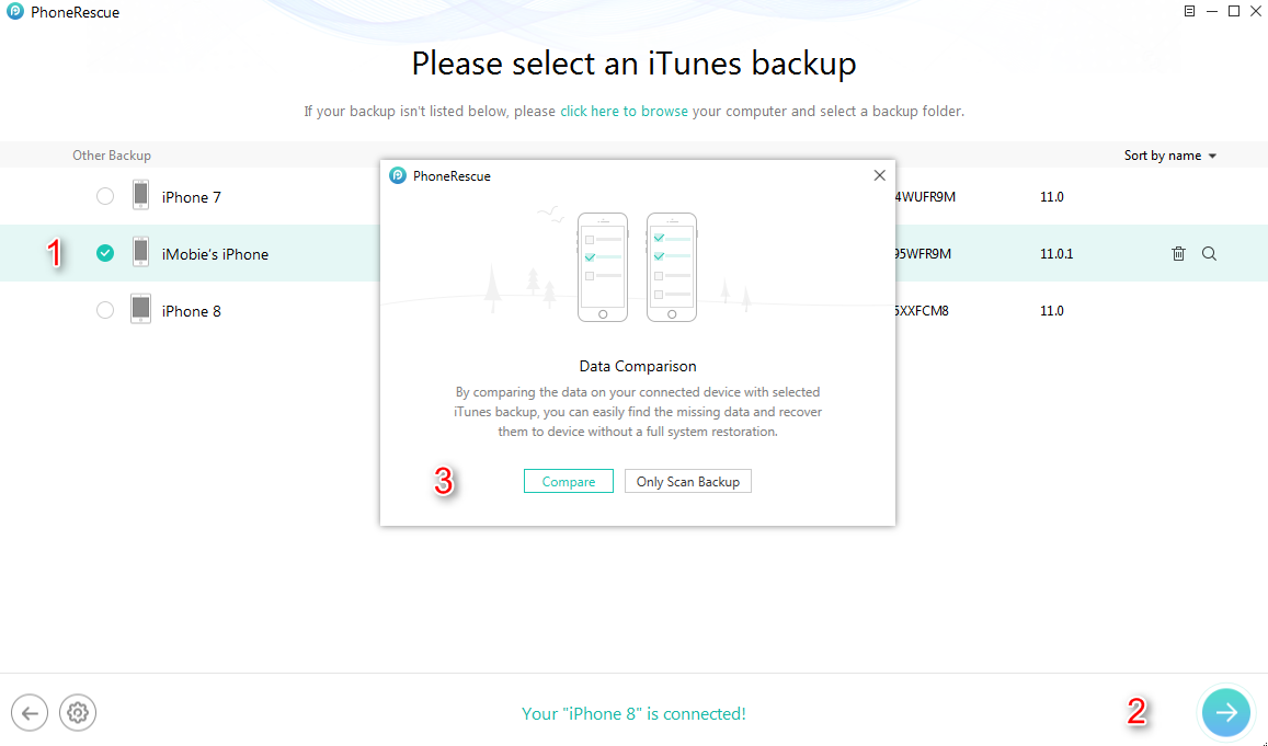 How to View and Extract Data from iTunes Backup - Step 2
