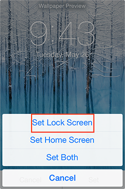 Choose to Set Lock Screen