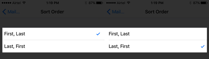 How to Change the Sort Order of Contacts on iPhone