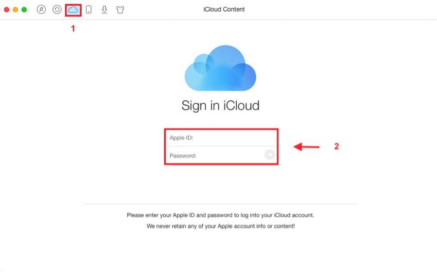 How to Check iCloud Photos with AnyTrans - Step 1