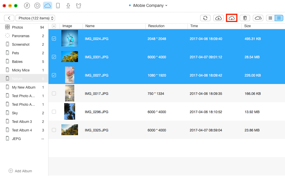 How to Check iCloud Photos with AnyTrans - Step 3
