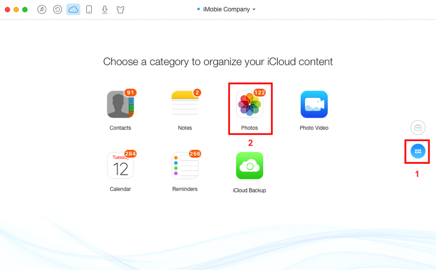 How to Check iCloud Photos with AnyTrans - Step 2
