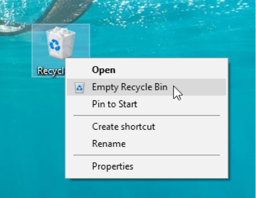 Clean up Windows 10 - Clean Up Recycle Bin
