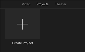 Create a New Project in iMovie