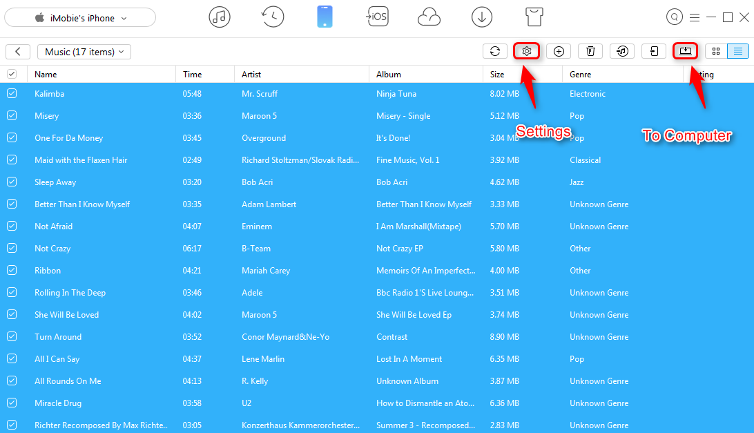 How to Convert iPhone Songs to Ringtones with AnyTrans - Step 2