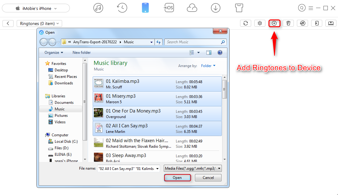How to Convert iPhone Songs to Ringtones with AnyTrans - Step 5