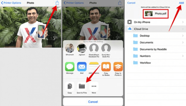 How to Convert a Photo to PDF on iPhone/iPad for Free - Step 4