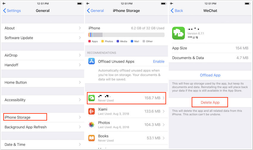 How to Delete iOS 12 Apps from Settings