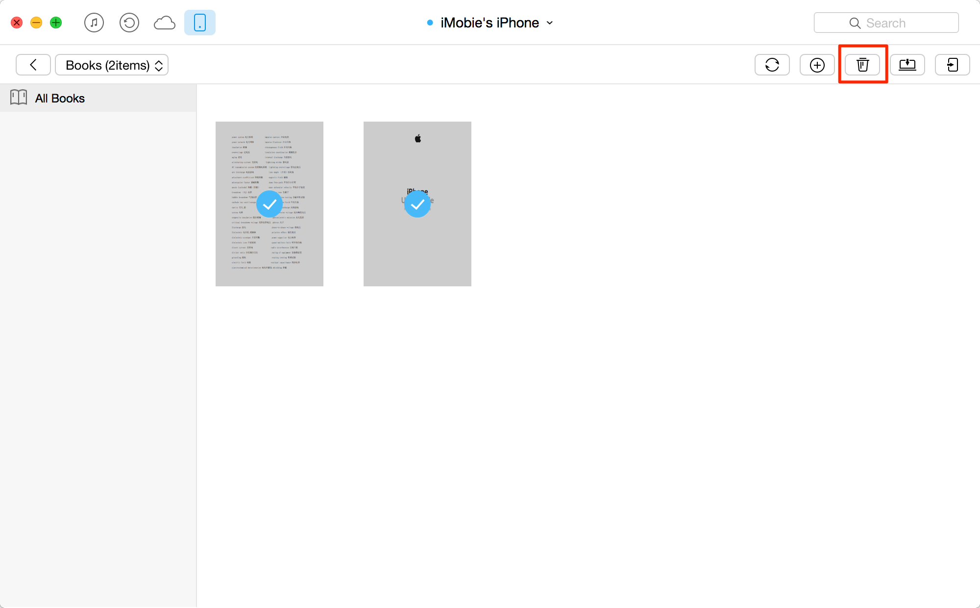 How to Delete Books from iPhone with AnyTrans – Step 2