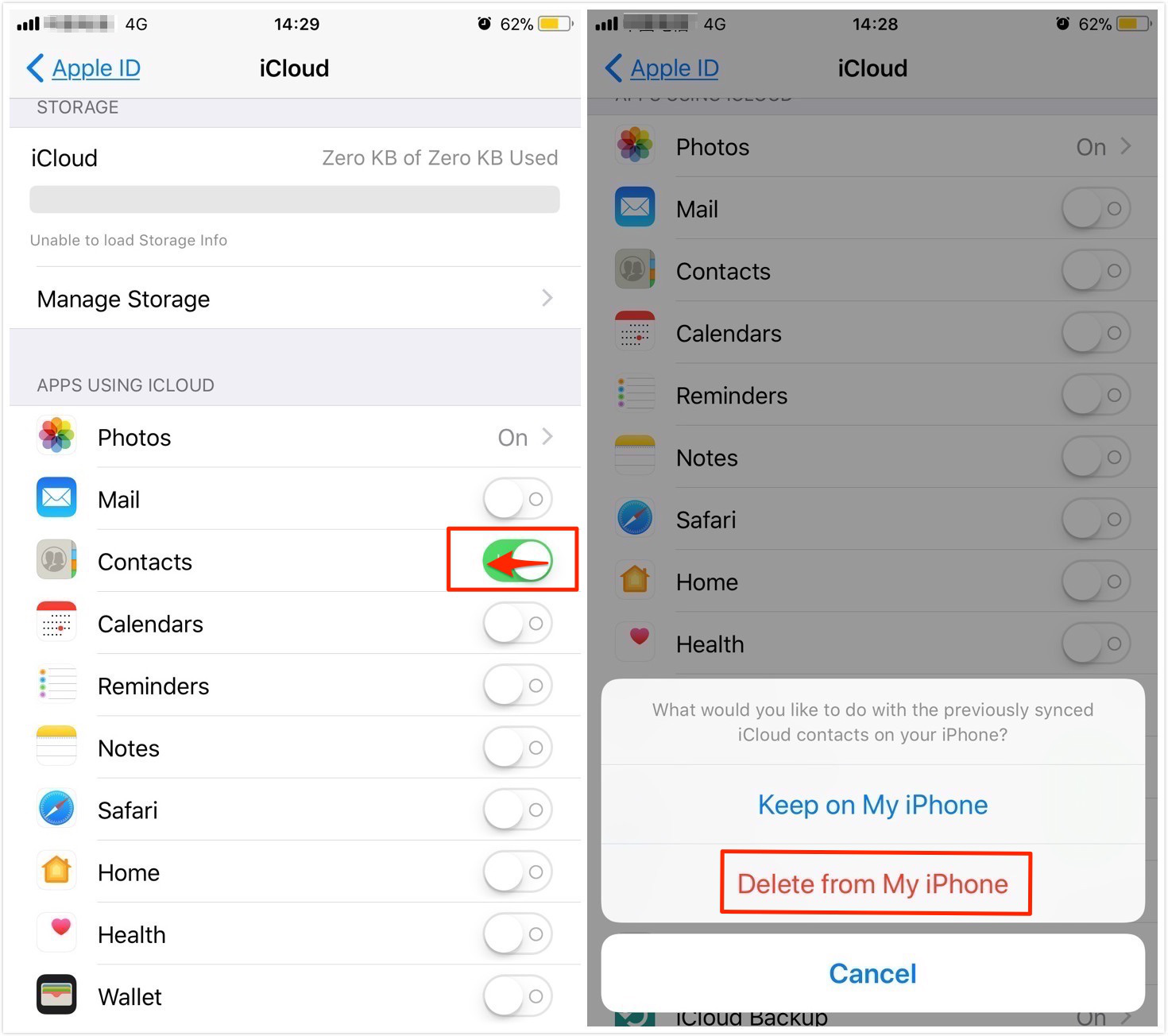 iphone remove minbox email