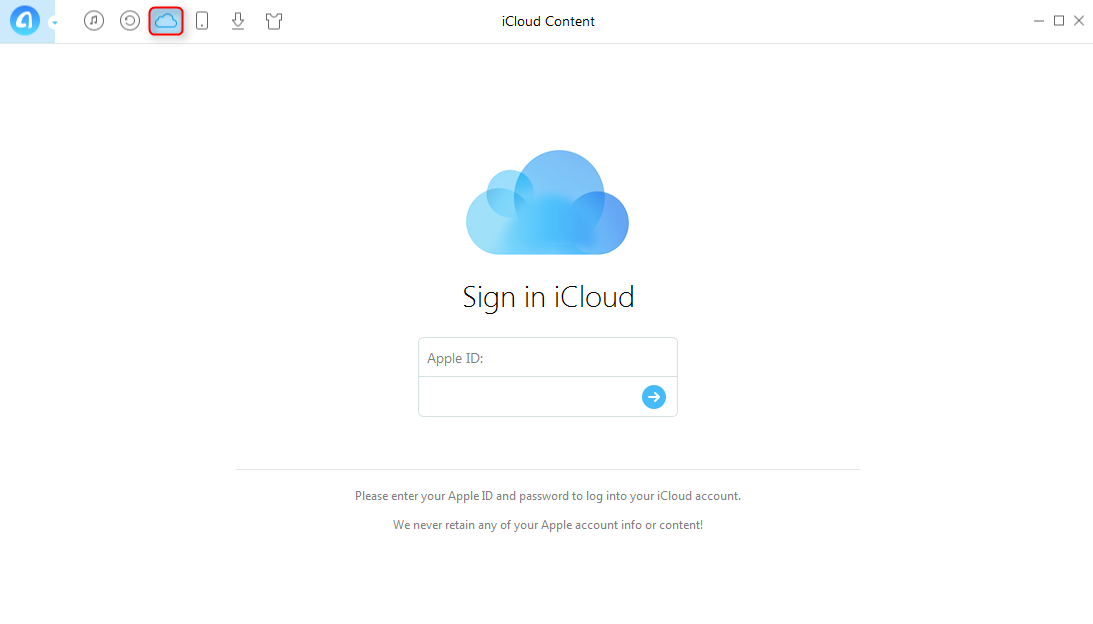 Delete iCloud Photos from Computer with AnyTrans - Step 1