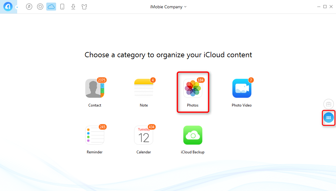 Delete iCloud Photos from Computer with AnyTrans - Step 2