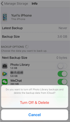 Delete Photos from iCloud Bakcup