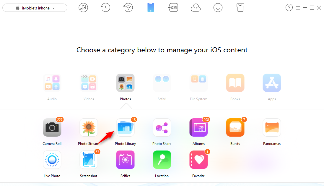 HHow to Delete Photos from iPhone with AnyTrans – Step 1