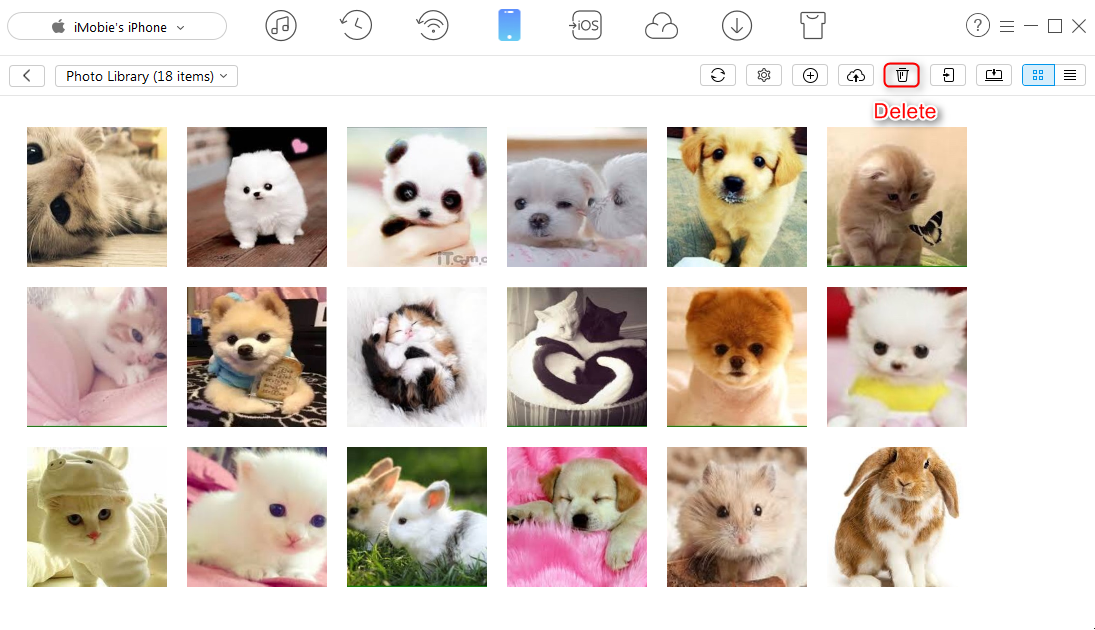 How to Delete Photos from iPhone with AnyTrans – Step 2