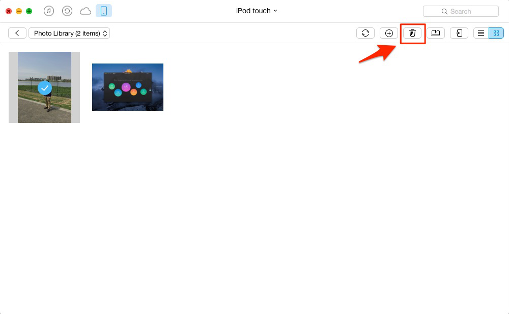 How to Delete Photos from iPod touch with AnyTrans – Step 3