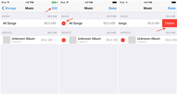 How to Delete All Songs from iPod touch in Settings