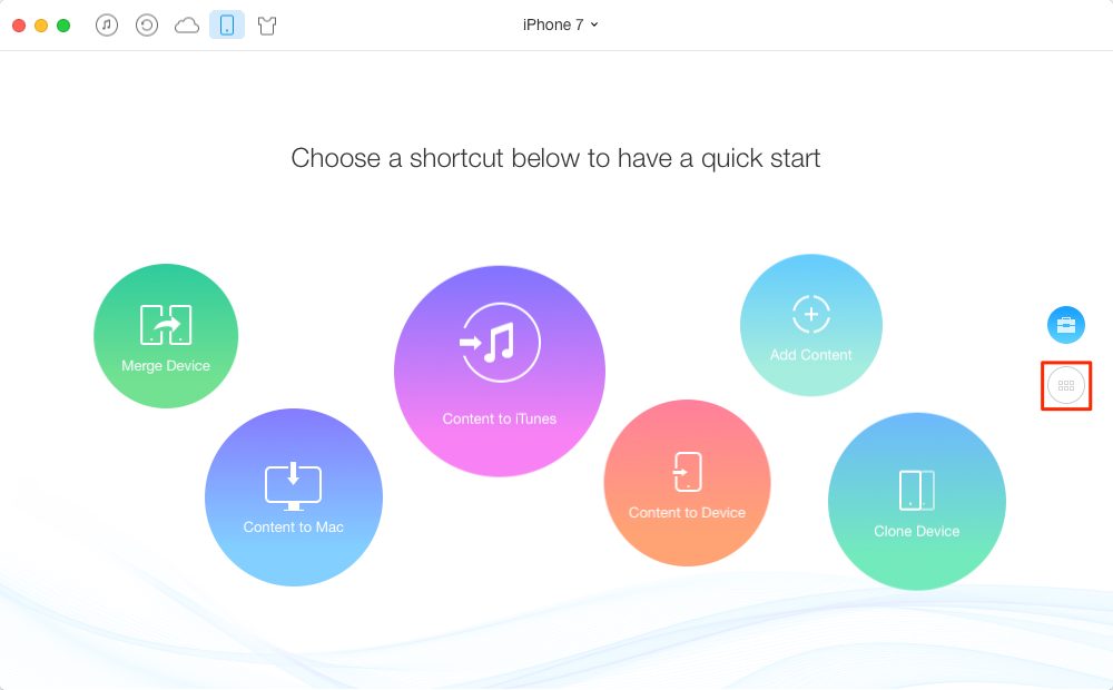 Delete Synced Photos from iPhone 7/7 Plus with AnyTrans – Step 1