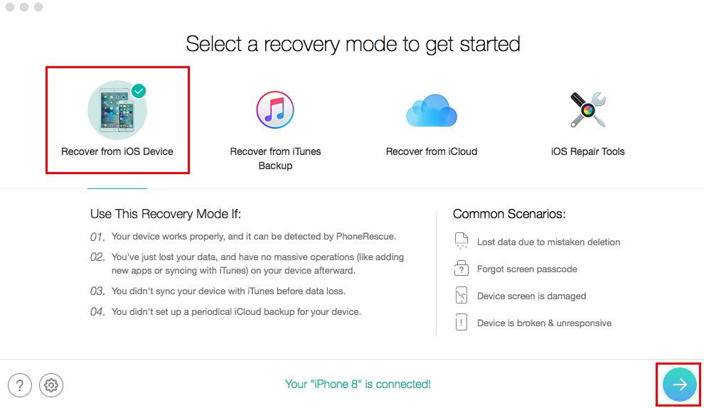 How to Recover Deleted iMessages form iPhone - Step 1