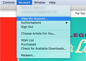 View your Accounts on Mac