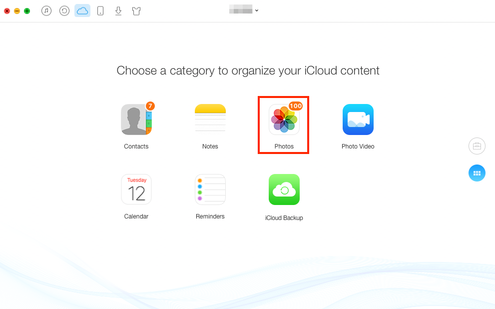 How to Download All Photos from iCloud with AnyTrans – Step 2
