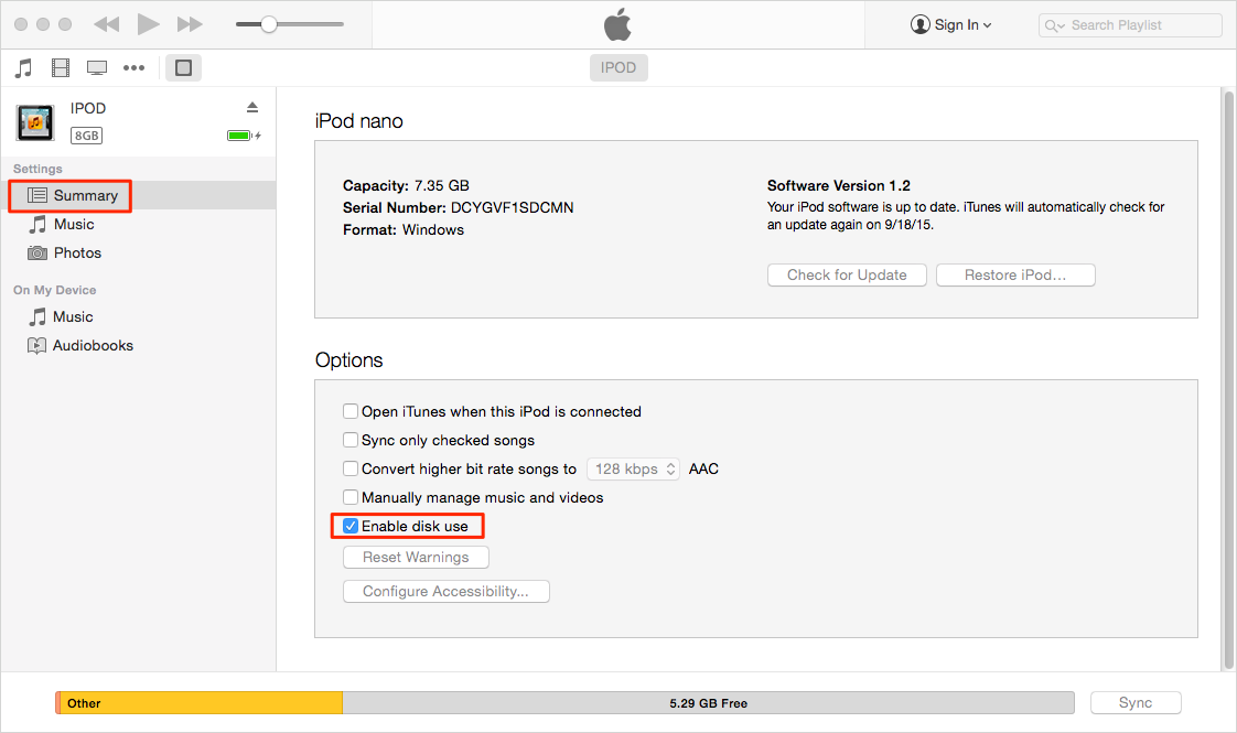 Disk Drill for ipod instal