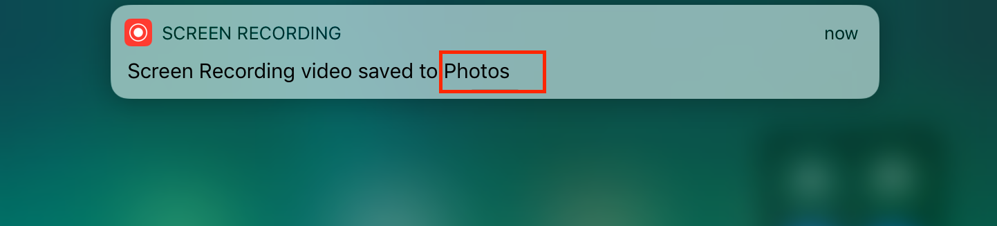 Save Recording Video to Photos on iOS 11